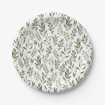 Watercolor Eucalyptus Greenery Leaves Pattern 