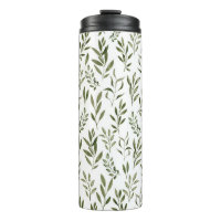 Watercolor Eucalyptus Greenery Leaves Pattern