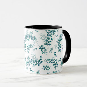 Watercolor eucalyptus greenery mug
