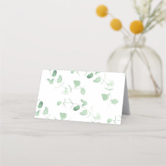 Watercolor Eucalyptus Greenery Place Cards