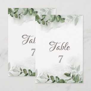 Watercolor Eucalyptus Greenery Table Invitation