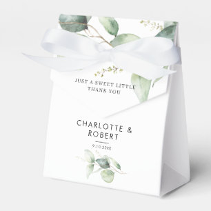 Watercolor Eucalyptus Greenery Wedding Thank You Favour Box