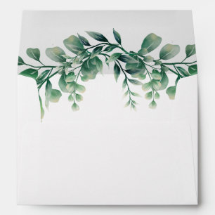 Watercolor Eucalyptus Leaves Botanical Greenery Envelope