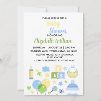Watercolor Eucalyptus Leaves Girl Baby Shower Invi Invitation