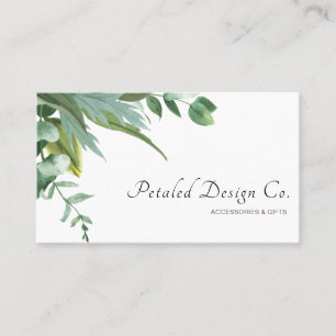 Watercolor Eucalyptus Leaves Greenery Business Card