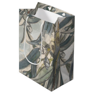 Watercolor Eucalyptus Leaves Greenery Medium Gift Bag