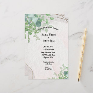 Watercolor Eucalyptus Leaves In Gold Frame