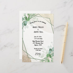 Watercolor Eucalyptus Leaves In Gold Frame