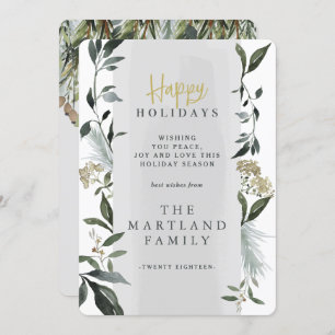 Watercolor eucalyptus modern botanical gray elegan invitation