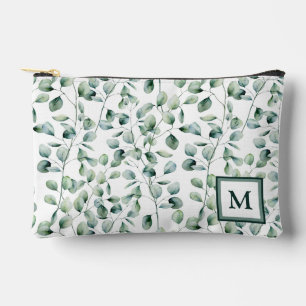 Watercolor Eucalyptus Pattern Accessory Pouch