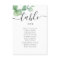 Watercolor eucalyptus script wedding seating chart