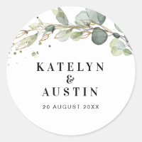 Watercolor eucalyptus wedding