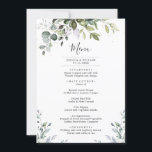 Watercolor Eucalyptus Wedding Dinner Menu Card<br><div class="desc">For further customisation,  please click the "customise further" link and use our design tool to modify this template.</div>