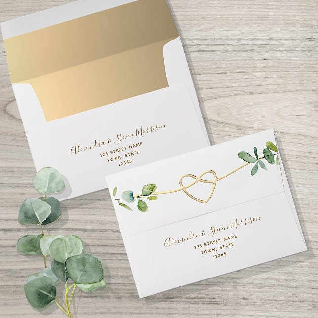 Watercolor Eucalyptus Wedding Envelope (Creator Uploaded)