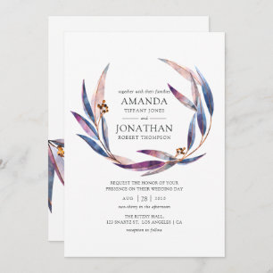 Watercolor Eucalyptus Wedding Invitation