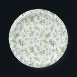 Watercolor Eucalytus and Greenery Pattern Paper Plate<br><div class="desc">Enhance your tablescape with these customisable botanical paper plates. Featuring a soft watercolor design of eucalyptus leaves and lush greenery, these greenery paper plates bring a fresh, botanical accent to your fall celebration. Perfect for spring and winter weddings, bridal showers, baby showers, birthdays, and other seasonal gatherings. A stylish and...</div>