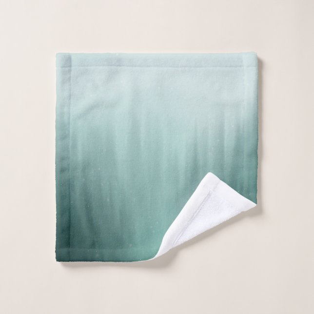 Watercolor Evergreen Forest in Mist Painting Wash Cloth (Wash Cloth)