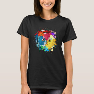 Watercolor Exotic Shorthair Cat Mum Splat Paint T-Shirt