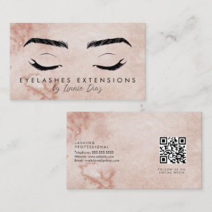 Watercolor Eyelashes Extensions Salon Beauty Business Card