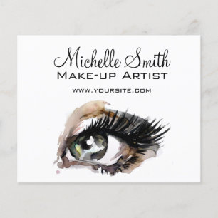 Watercolor eyes lash extension makeup branding flyer
