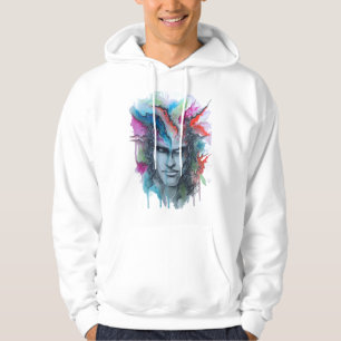 Watercolor Face Hoodie