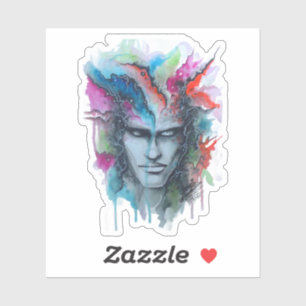 Watercolor Face Sticker