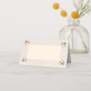 Watercolor Faecore floral Tea Party Shower Blank Place Card