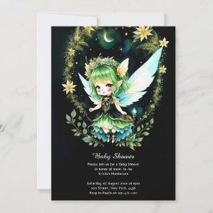 Watercolor Fairy Baby Shower Invitation