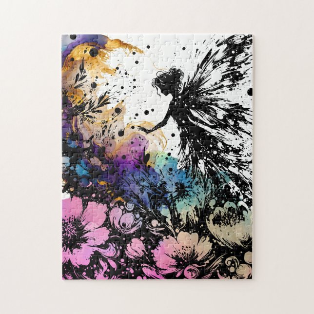 Watercolor Fairy Garden Jigsaw Puzzle (Vertical)