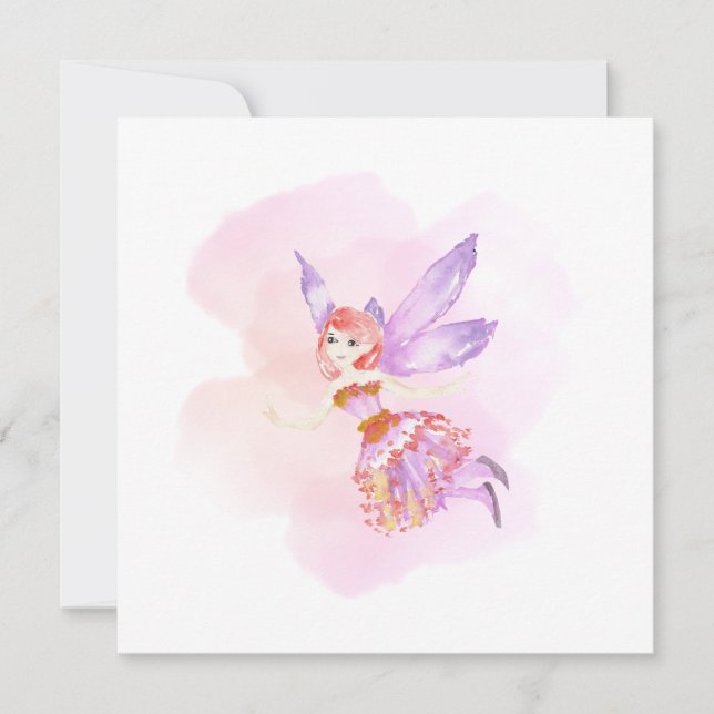 Watercolor Fairy Invitation (Front)