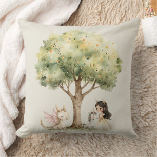 Watercolor Fairytale Princess Whimsical Cushion