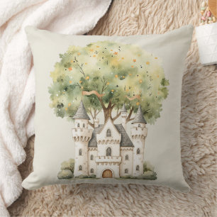 Watercolor Fairytale Princess Whimsical Cushion