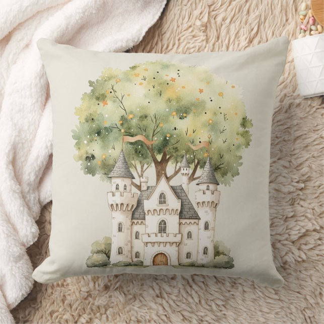 Watercolor Fairytale Princess Whimsical Cushion (Blanket)