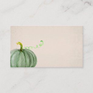Watercolor Fall Autumn Thanksgiving Pumpkin Place Card