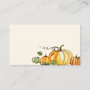 Watercolor Fall Autumn Thanksgiving Theme Place Card