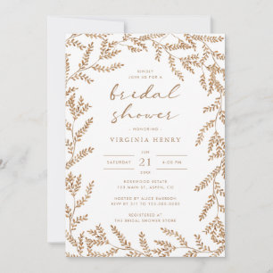 Watercolor Fall Bridal Shower Invitation