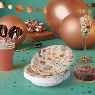 Watercolor Fall Comforts Paper Plate