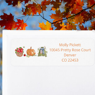 Watercolor Fall Favourites Return Address Label