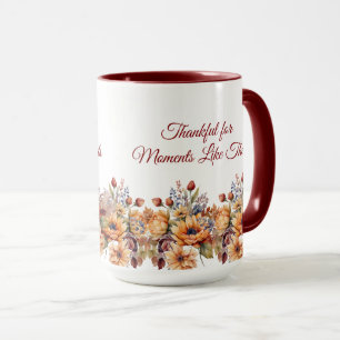 Watercolor Fall Flowers- Mug