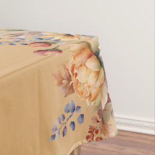 Watercolor Fall Flowers- Tablecloth