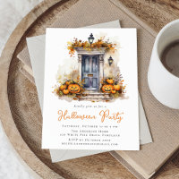 Watercolor Fall Front Porch Halloween Party