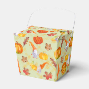 Watercolor Fall Gnomes, Pumpkins And Leaves Favour Favour Box