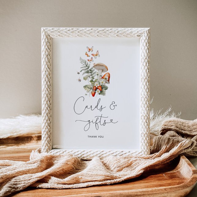 Watercolor fall mushroom cards and gifts sign (Creator Uploaded)