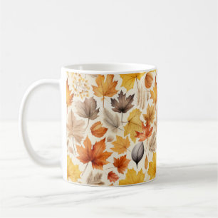 Watercolor Fall Pattern Coffee Mug