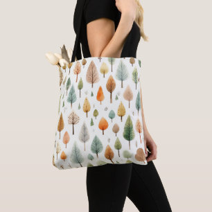 Watercolor Fall Pattern Tote Bag