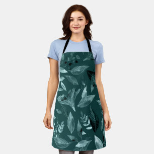 Watercolor fallen leaves 10 apron