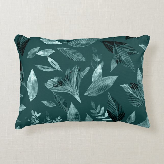Watercolor fallen leaves 10 decorative cushion (Front)