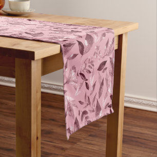 Watercolor fallen leaves 3 medium table runner