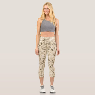 Watercolor fallen leaves 4 capri leggings