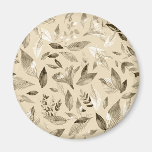 Watercolor fallen leaves 4 magnet